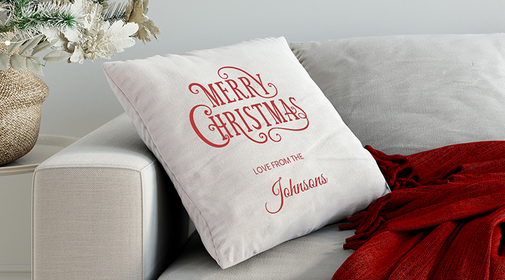 Merry Christmas Personalised Cushion