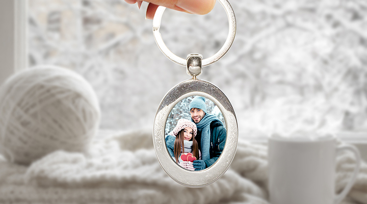 Personalised photo key ring for her