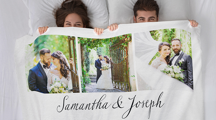 personalised photo blanket