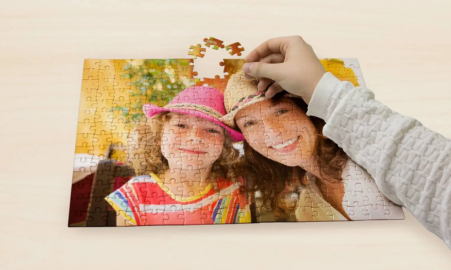 cardboard personalised puzzle with family picutre