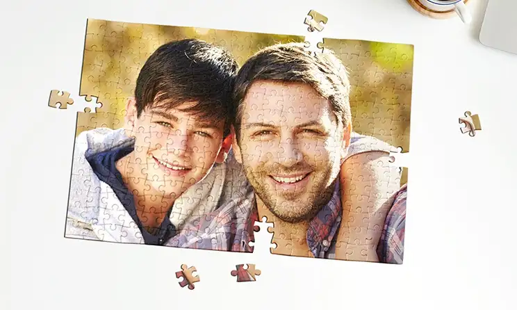 cardboard personalised puzzle with family picutre