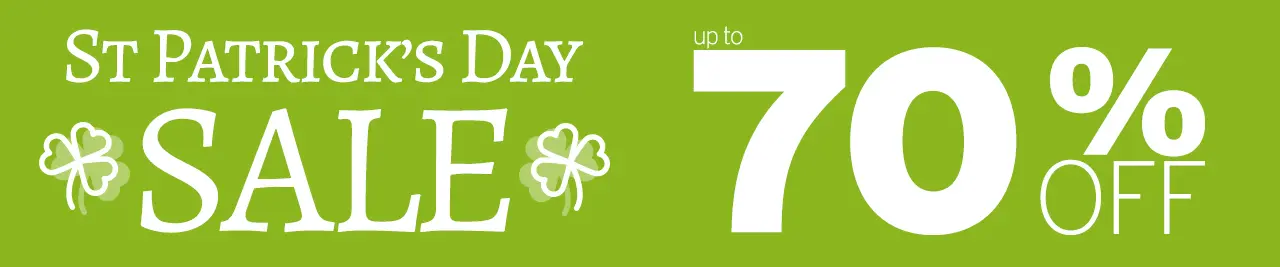St. Patrick’s Day Sale up to 70% OFF