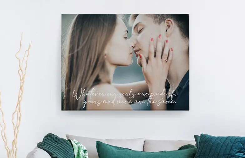 Photo collage of family pictures on canvas print