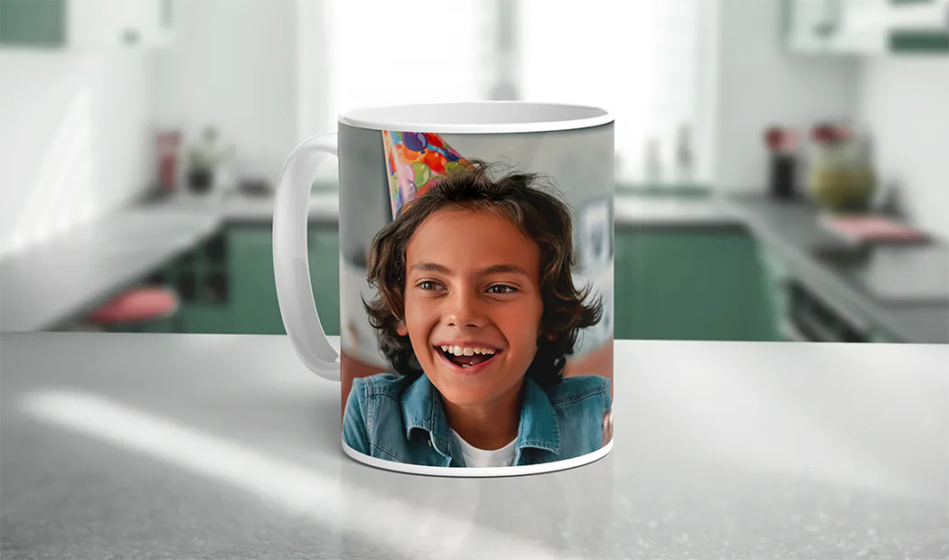 Collect moments birthday mug in use
