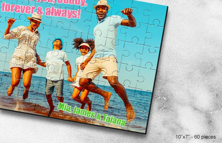 10x7 wooden puzzle of family