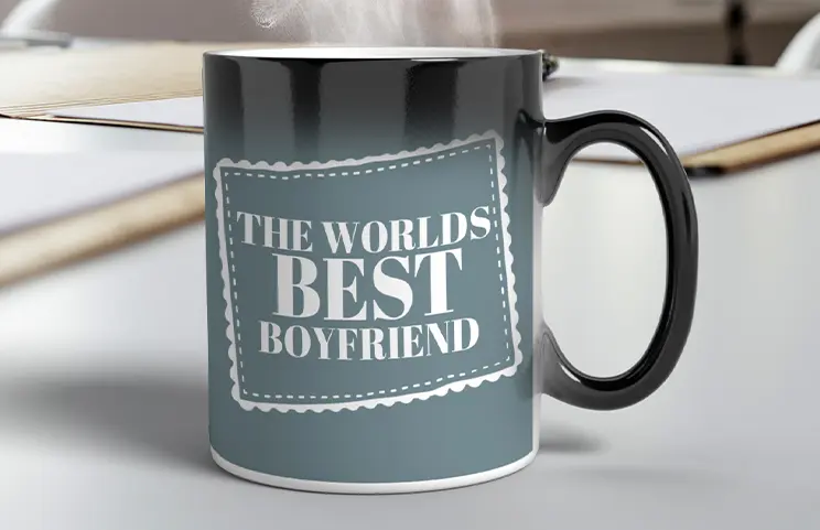 Printerpix Custom magic heat changing mug with personalised photo of a baby revealed