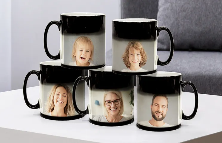 Printerpix Custom magic heat changing mug with personalised photo of a baby revealed