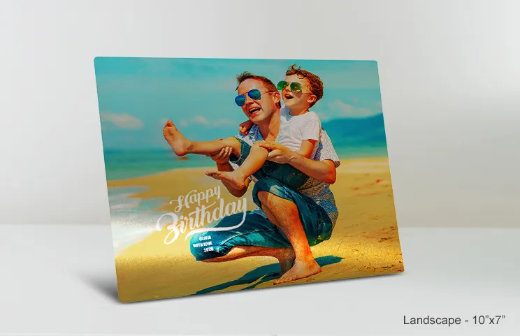 10x7 metal print birthday