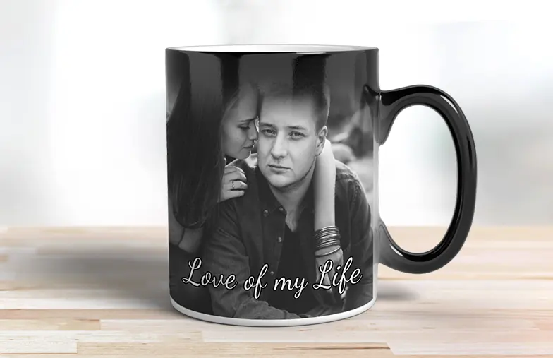 Printerpix Custom magic heat changing mug with personalised photo of a baby revealed