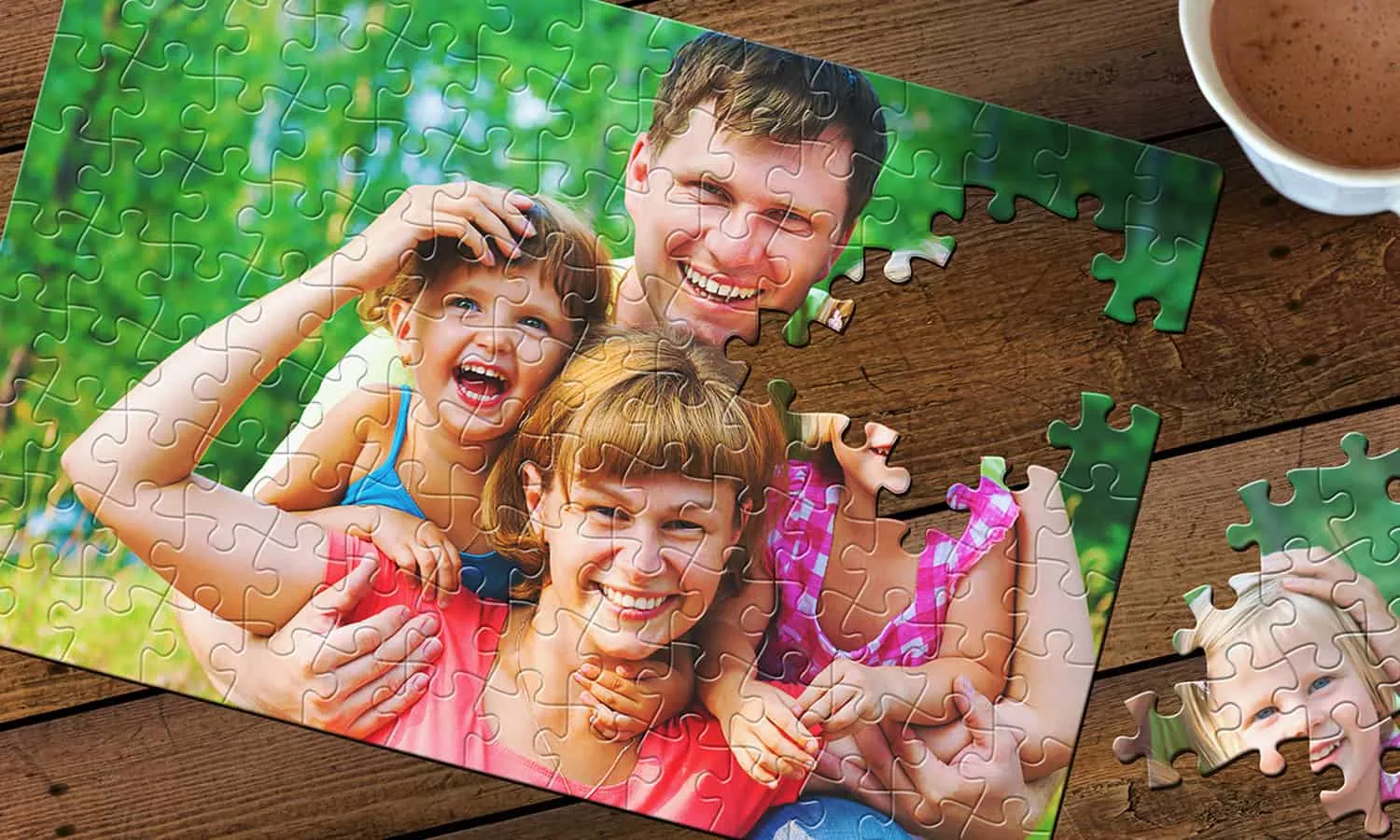 Family photo on personalised jigsaw puzzle