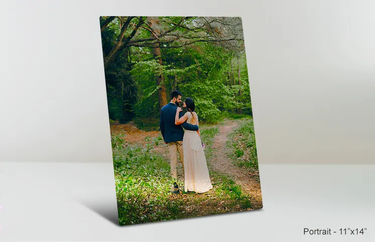 11x14 metal print wedding