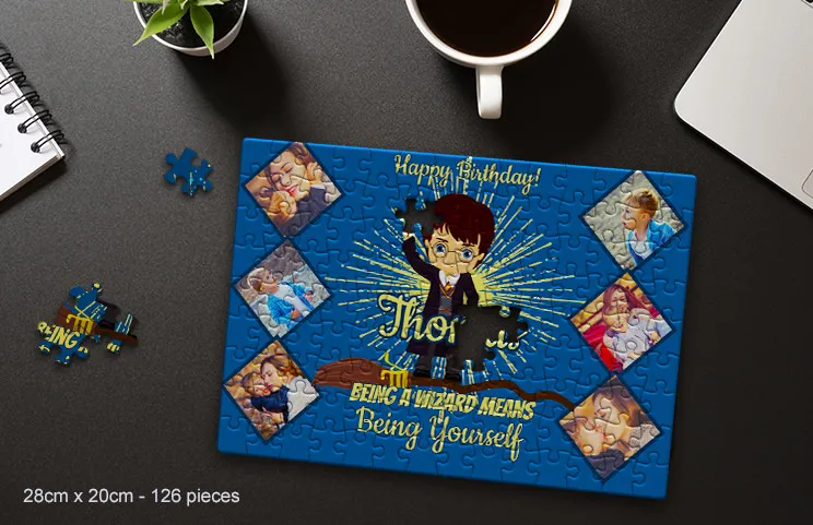 cardboard puzzle birthday lifestyle
