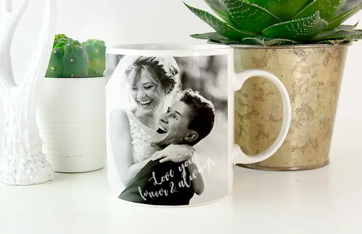 Wedding photo mug