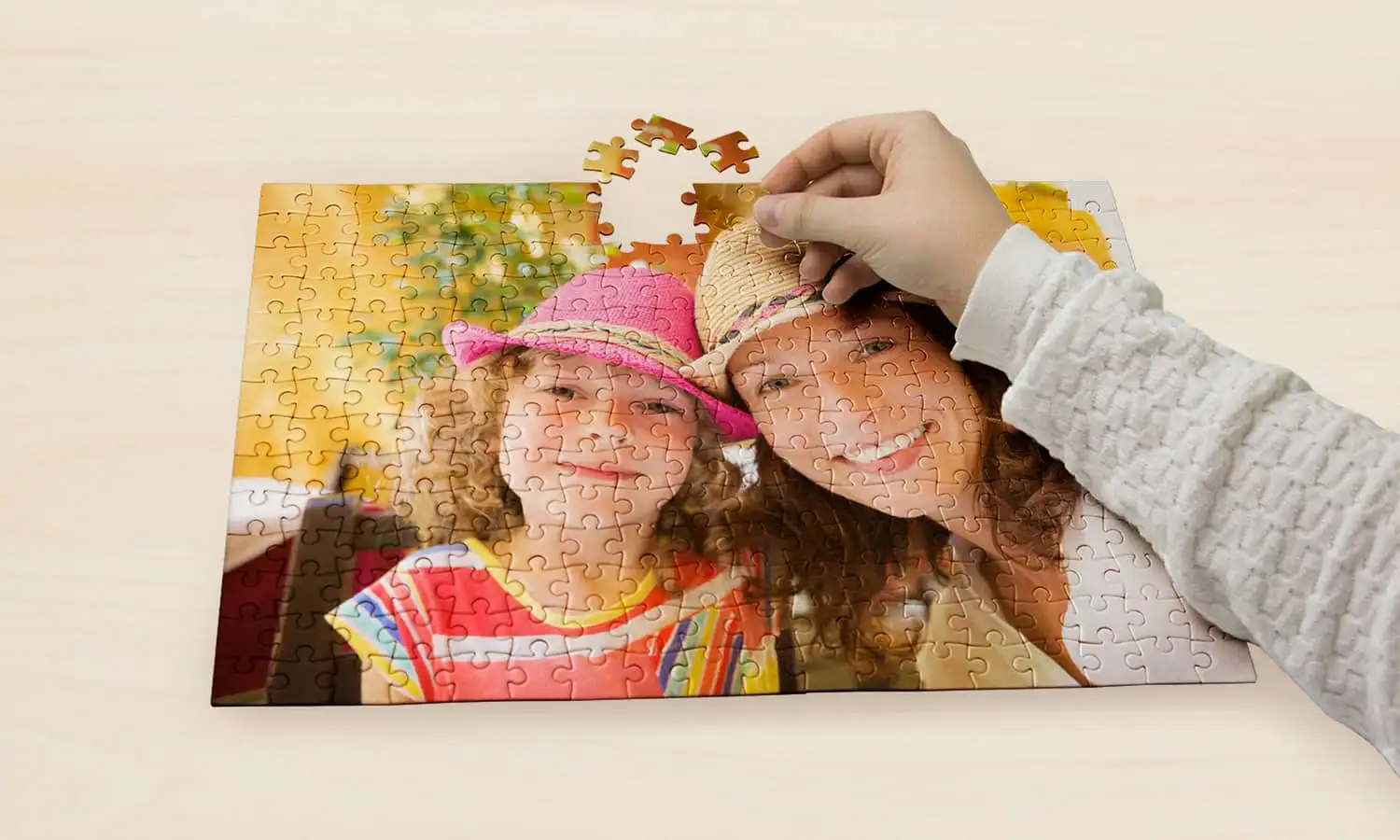 cardboard personalised puzzle with family picture