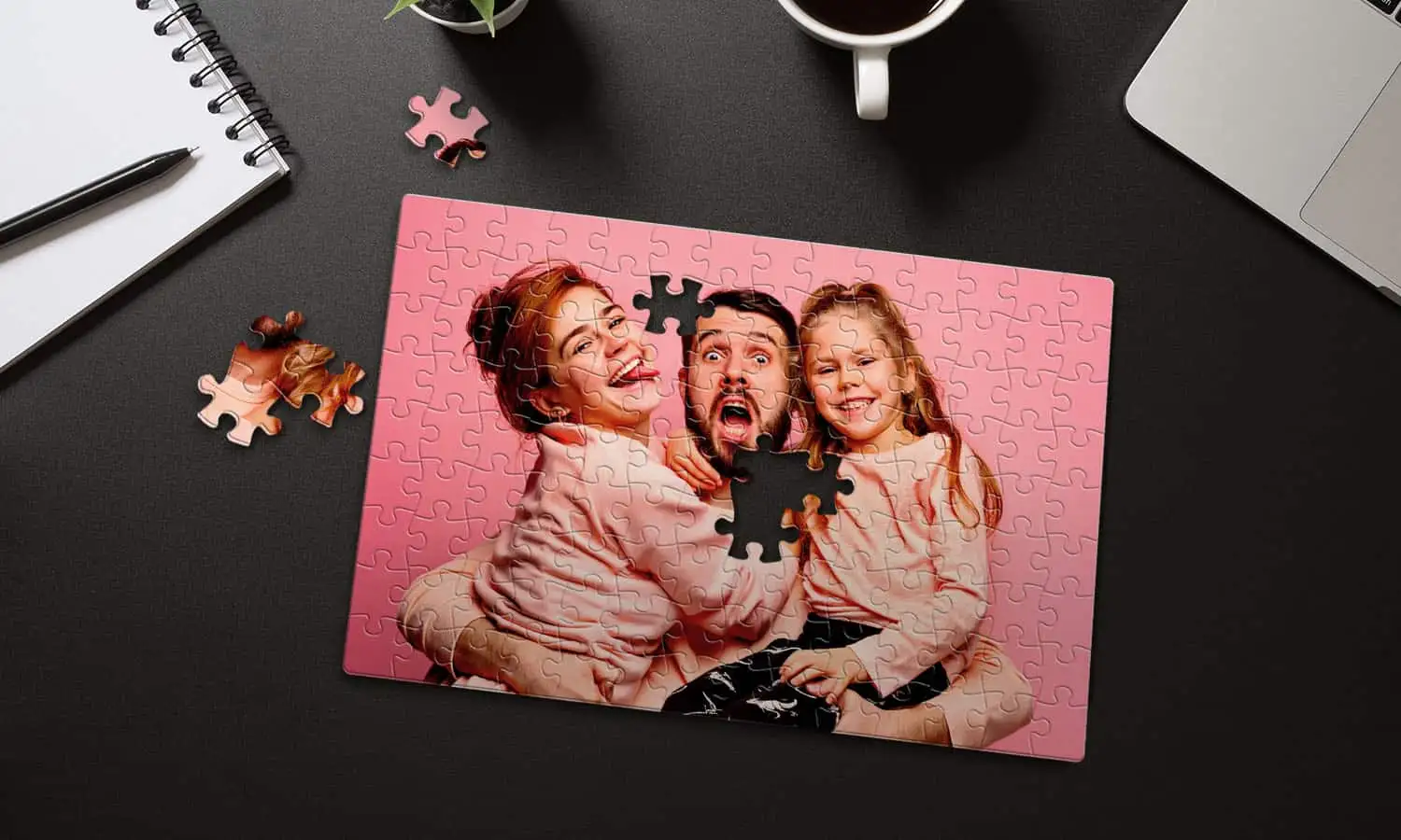 cardboard personalised puzzle with family picutre