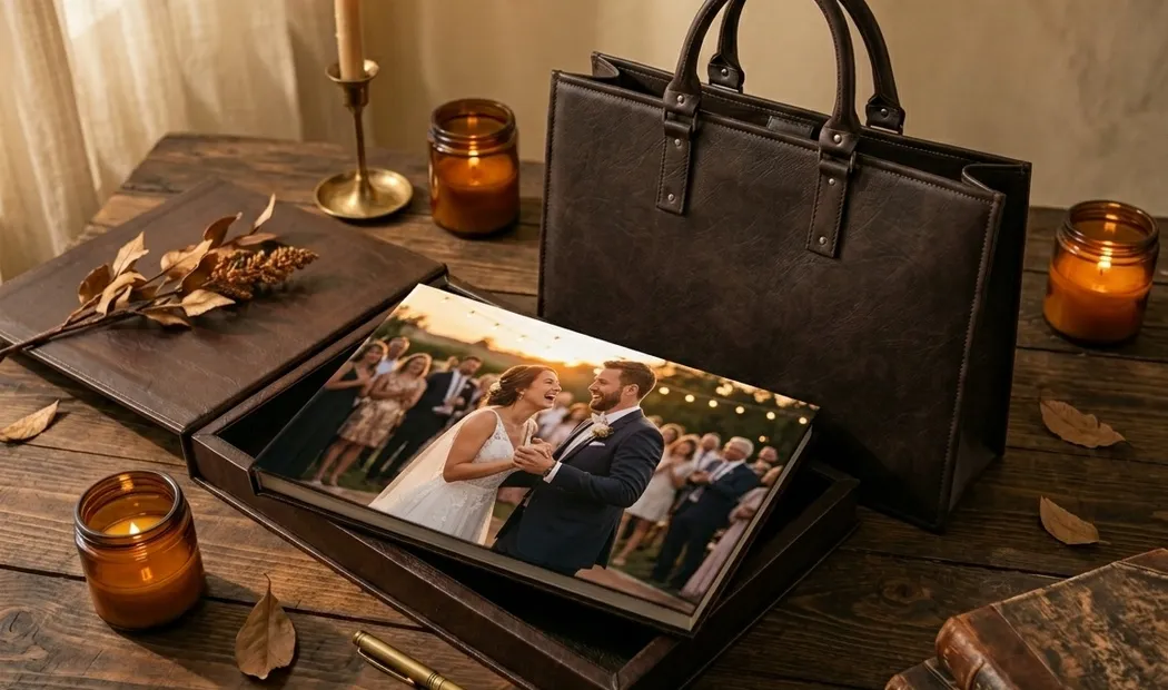 Handmade Leather Wedding Album