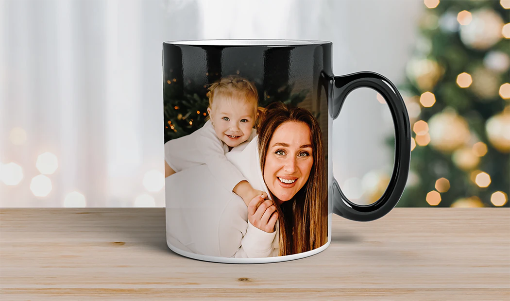 Printerpix Custom magic heat changing mug with personalised photo of a baby revealed