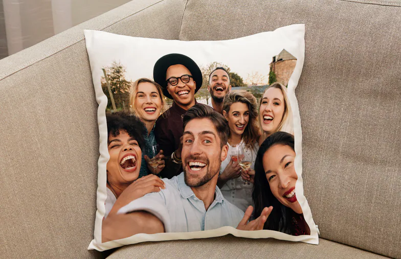 Photo on a cushion cover hotsell