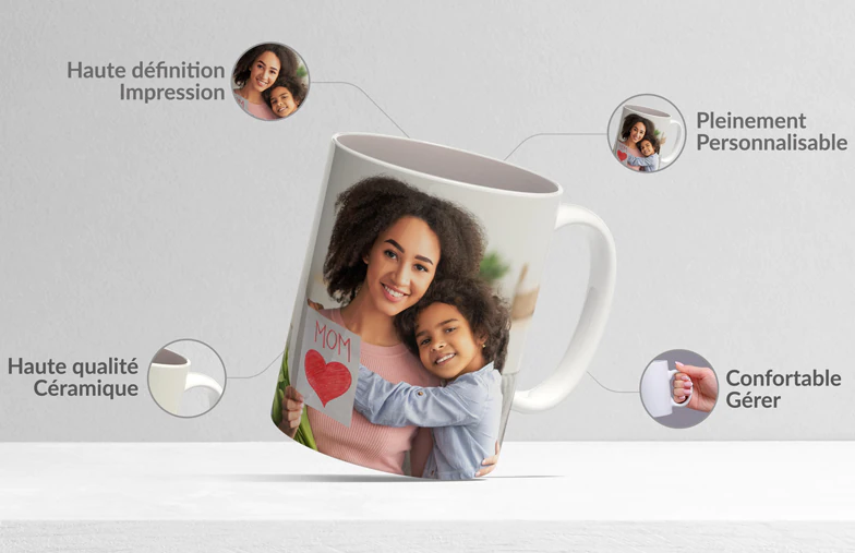 Mug personnalisé : tasse personnalisée avec photo