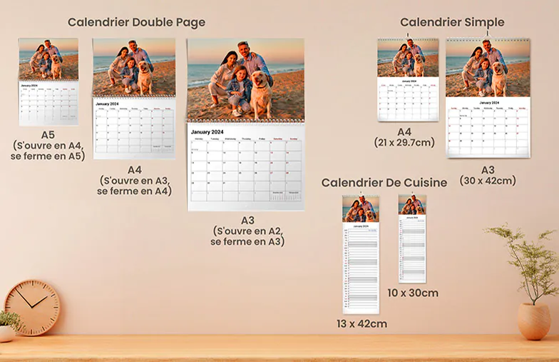 Calendrier familial personnalisé? A3 A4 avec photos